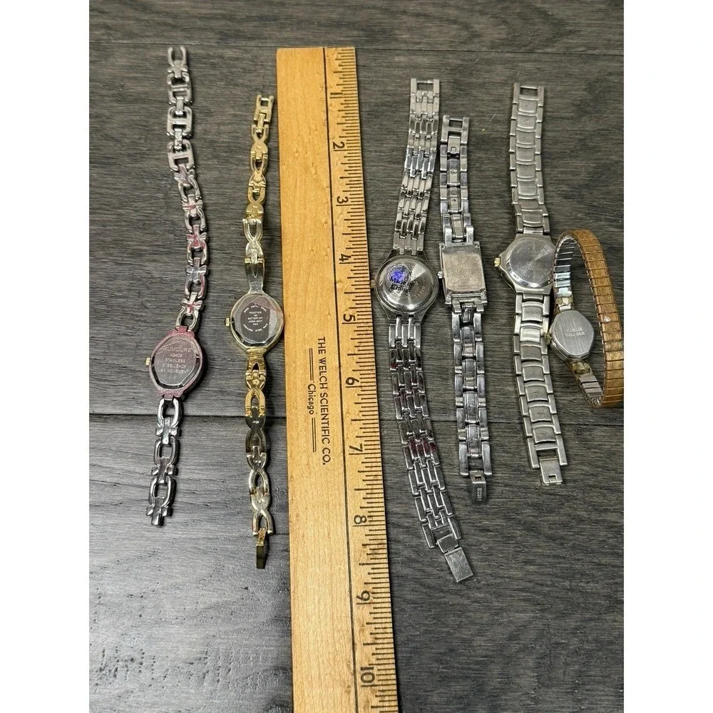 Vintage Womens Wristwatch Lot Of 7 For Parts/Repair Various Brands